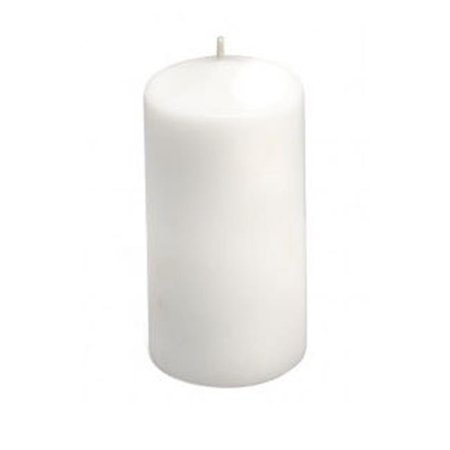 ZEST CANDLE Zest Candle CPZ-027-12 3 x 6 in. White Pillar Candles-12pcs-Case - Bulk CPZ-027_12